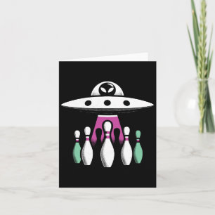 Cartão Boliche Pins De Rapto Alienígena Ufo - Engraçada A