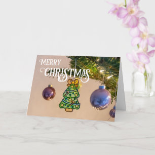 Cartão Bolinhas elegantes de Natal para árvore de Natal