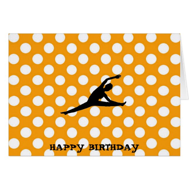 Cartão Bolinhas laranja (Frente Horizontal)