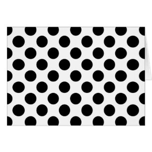 Cartão Bolinhas, padrão de Bolinhas, preto e branco