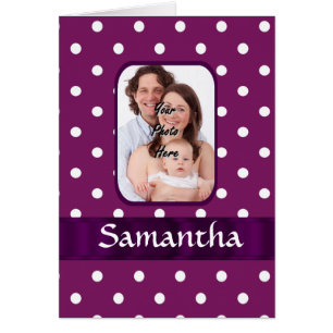 Cartão Bolinhas roxa