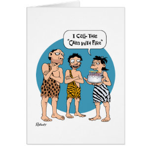 Cartão Bolo 13 engraçado com fogo