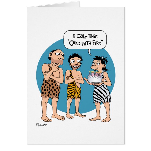 Cartão Bolo 13 engraçado com fogo (Frente)