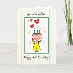 Cartão Bolo da aniversário de 40 anos Avô com Mulher do C