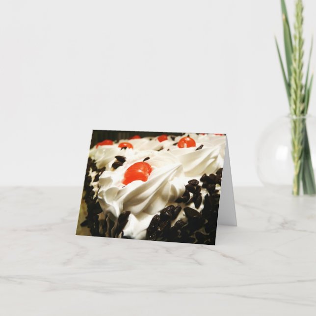 Cartão Bolo da Floresta Negra (Frente)