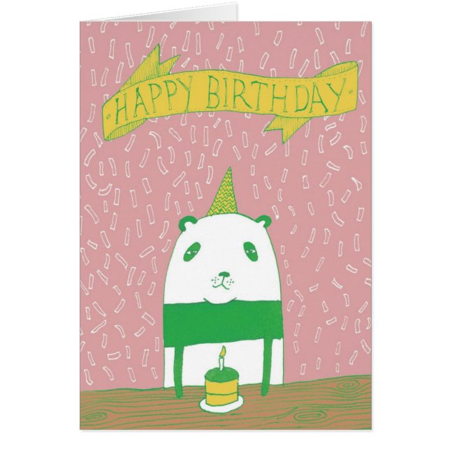 Cartão Bolo da panda (Frente)