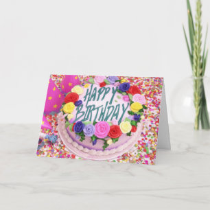 Cartão Bolo de aniversário