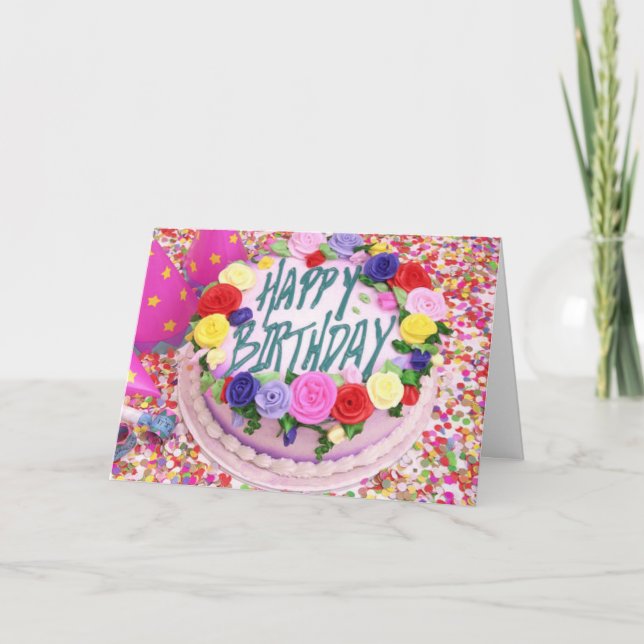 Cartão Bolo de aniversário (Frente)