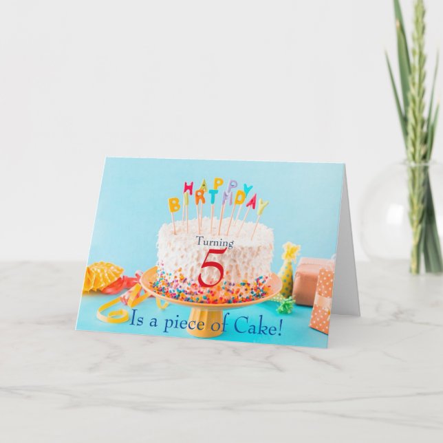 Cartão Bolo de aniversário  (Frente)