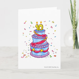 Cartão Bolo de aniversário