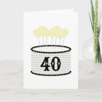 Bolo de aniversário de 40 anos