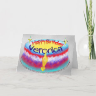 Cartão Bolo de aniversário de Veronica