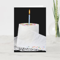Bolo de aniversário do Toilet Paper com vela