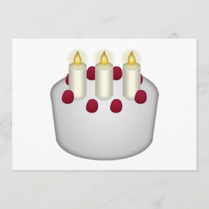 Cartão Bolo de Aniversário - Emoji