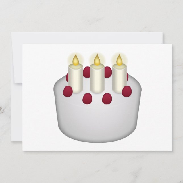 Cartão Bolo de Aniversário - Emoji (Frente)