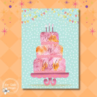 Bolo de Aniversário "Faça um Desejo" Com Velas