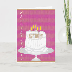 Cartão Bolo de Aniversário Feliz