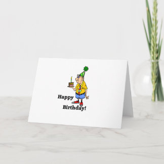 Cartão Bolo de Aniversário - Homem