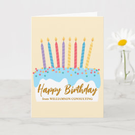 Cartão Bolo de Aniversário Personalizado Da Nossa Equipe 