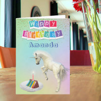 Bolo de Aniversário Personalizado do Unicórnio Fel