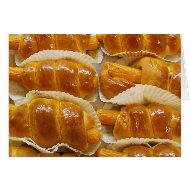 Cartão Bolo de Cão Quente... Placa de Comida do deserto a (Frente Horizontal)