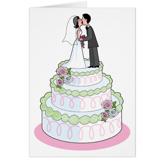 Cartão Bolo de casamento (Frente)