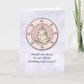 Cartão Bolo de Casamento - Prata - Uso de Casamentos Múlt