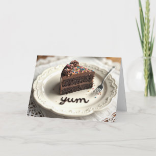 Cartão Bolo de Chocolate Birthday