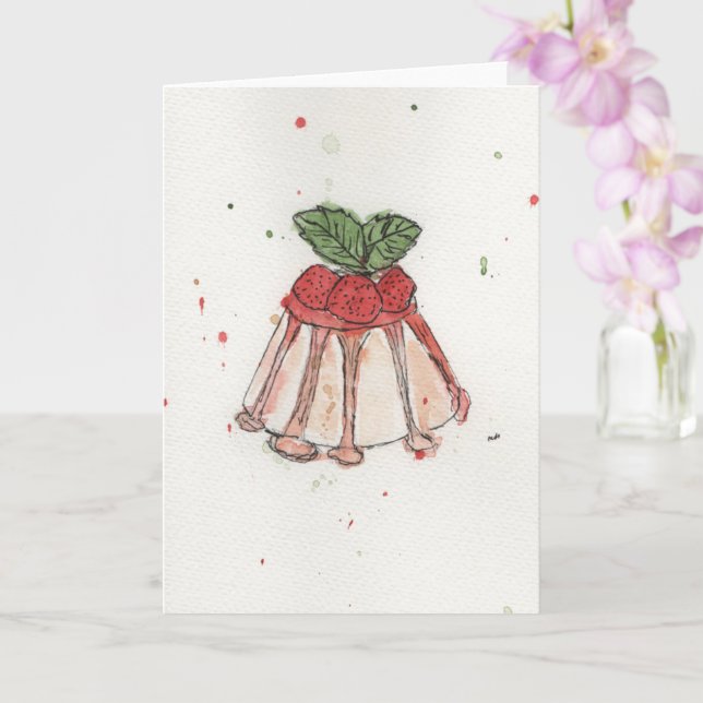 Cartão Bolo de Morango (Orquídea)