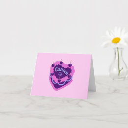 Cartão Bolo de Nascimento do Cardíaco Zodiac Pastel