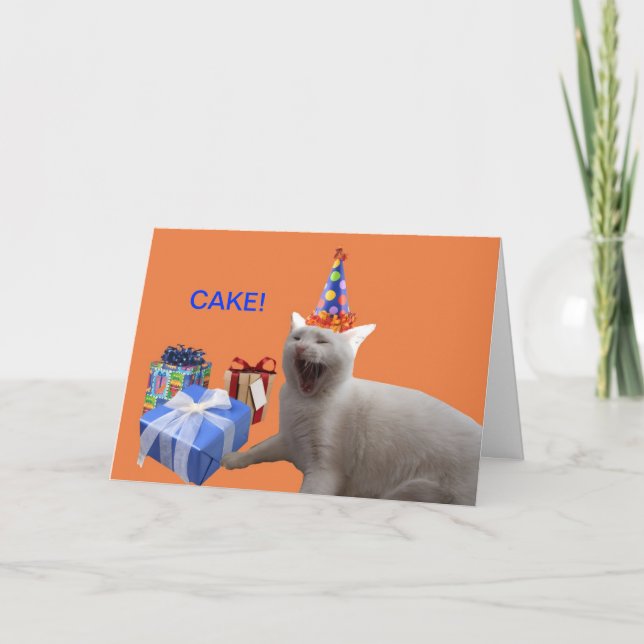 Cartão BOLO do feliz aniversario (Frente)