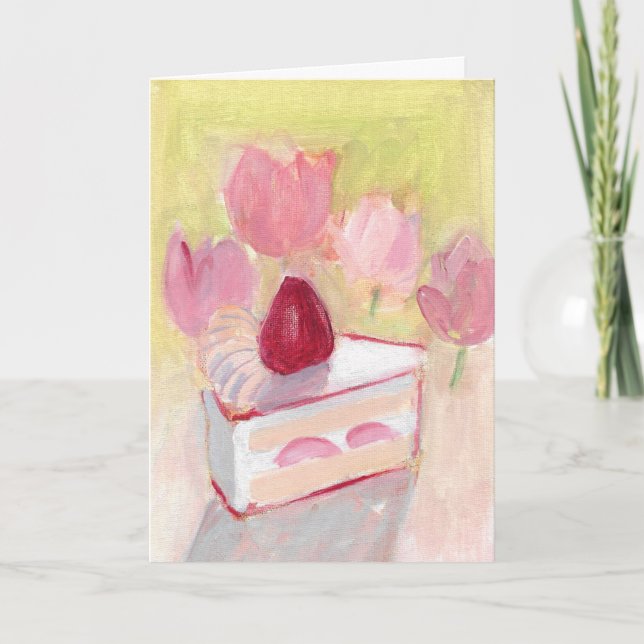 Cartão Bolo e Tulip (Frente)