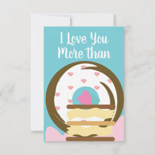 Cartão Bolo Eu Amo Você Mais Donuts