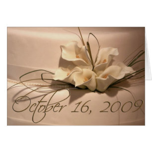 Cartão Bolo feito sob encomenda do lírio de Calla