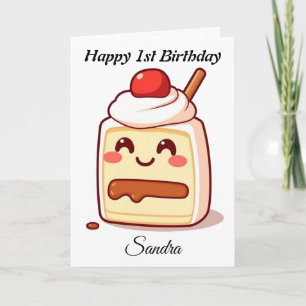 Cartão Bolo Feliz Aniversário