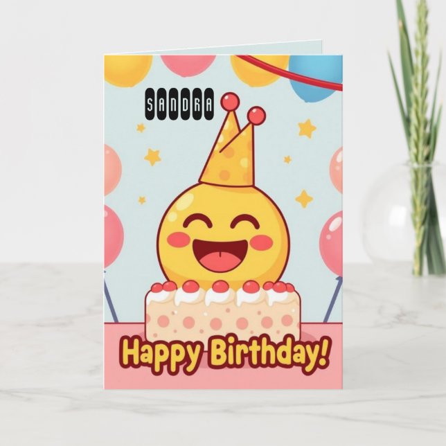 Cartão Bolo Feliz Aniversário (Frente)