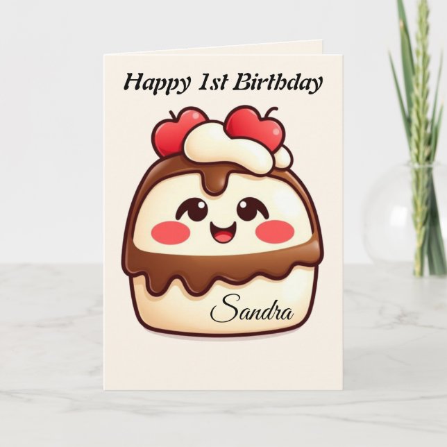 Cartão Bolo Feliz Aniversário (Frente)