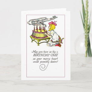Cartão Bolo Grande de Aniversário