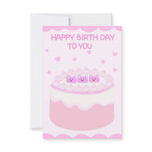 Bolo rosa doce feliz aniversário