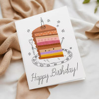 Bolo Sorridente Fofo Peça de Negócios Feliz Aniver