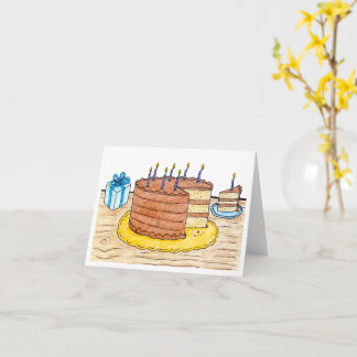 Cartão Bolo & Velas
