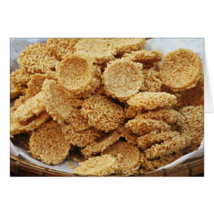 Cartão Bolos de arroz encharcados ~ Comidas de doçarias a