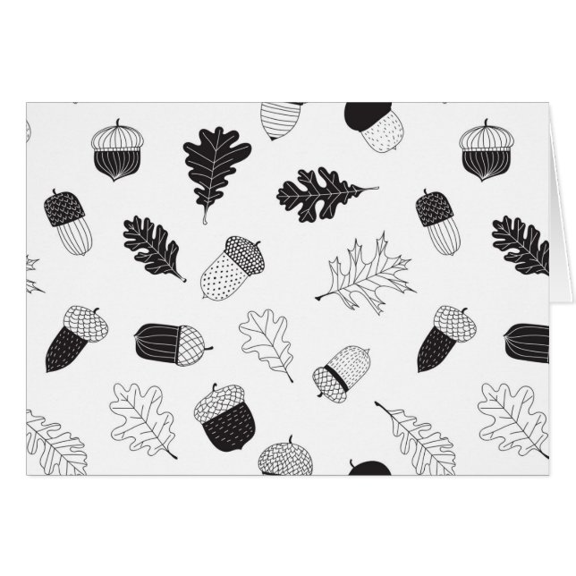 Cartão Bolotas e folhas (Frente Horizontal)