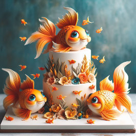 Cartão BOLSA DE aniversário de criança COM PEIXE DE OLHO