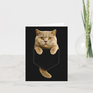 Cartão Bolso de Gato de Cabeça-de-Obra Britânico Gpresent