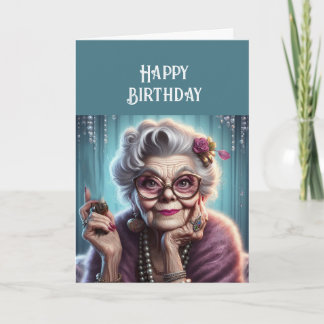 Cartão Bom aniversário Humor Inspiracional Lindo Alma