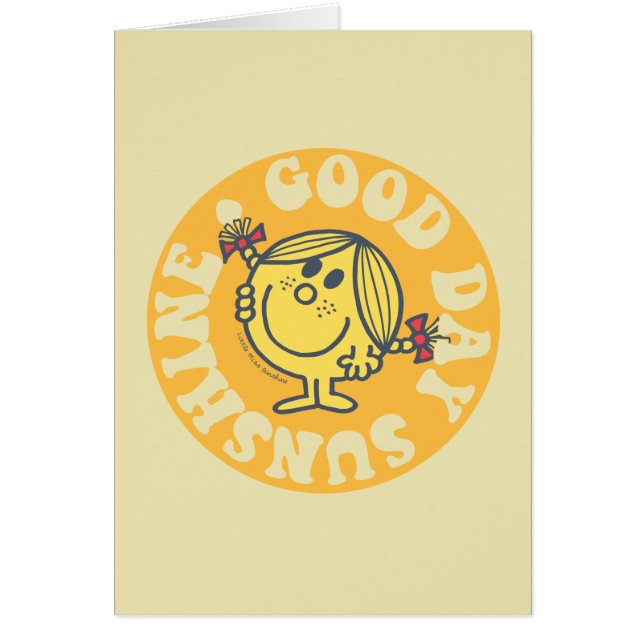 Cartão Bom Dia, Menina Sunshine (Frente)