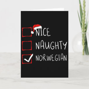 Cartão Bom Natal Norueguês Travesso Noruega Patrimônio R