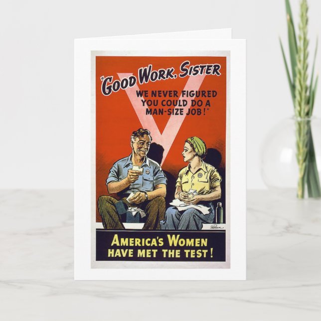 Cartão Bom trabalho Irmã (Frente)