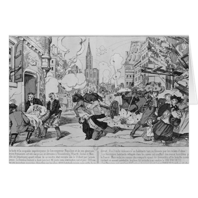 Cartão Bombardeio e cerco de Strasbourg (Frente Horizontal)